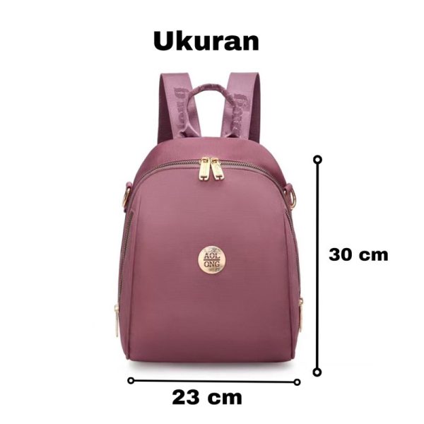 AOLONG Kanvas Botol #0206 -  Ransel Wanita Bagpack Kanvas Medium - Image 7